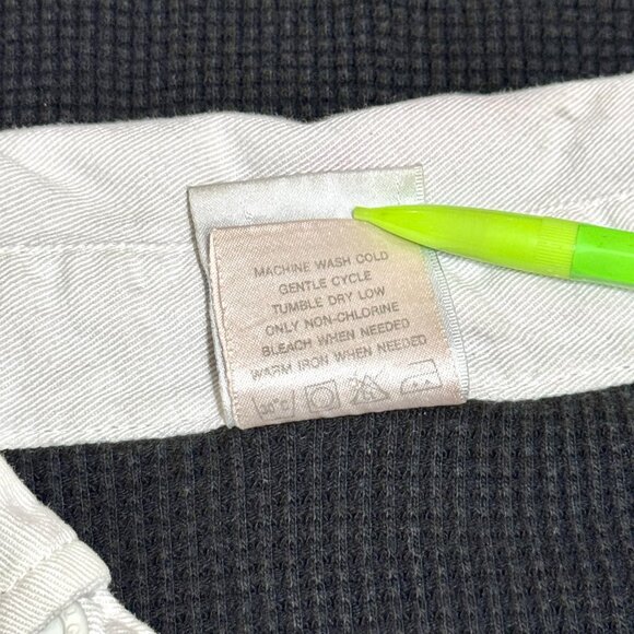 Vtg Disney Store Winnie the Pooh Tigger Waffle Henley Shirt Contrast Collar - Picture 12 of 16